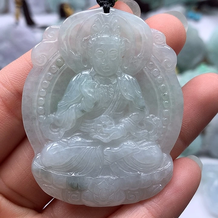 翡翠未镶嵌颈饰时来运转观音福利