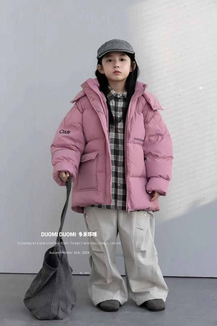 学院风休闲风男女童女加厚长款童装潮流