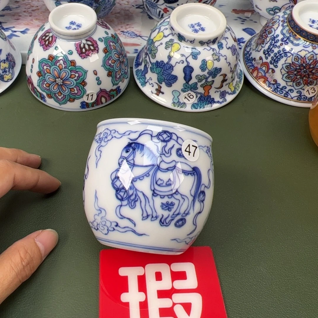 陶瓷景德镇纯手工纯手绘茶具木木47