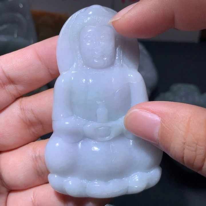 翡翠未镶嵌颈饰保真天然A货翡翠