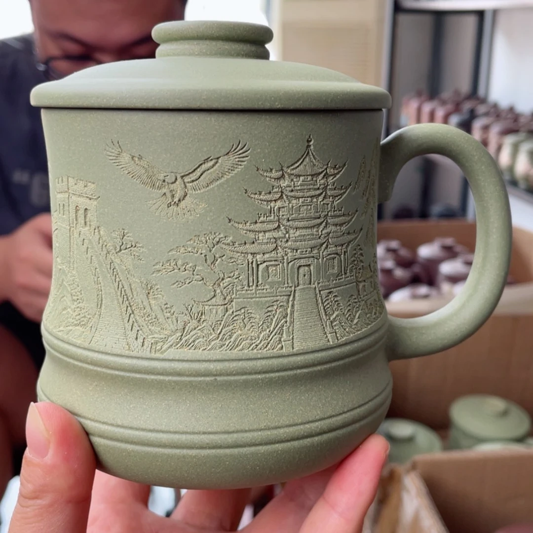【闪购商品】茶杯紫砂宜兴原矿紫砂盖杯