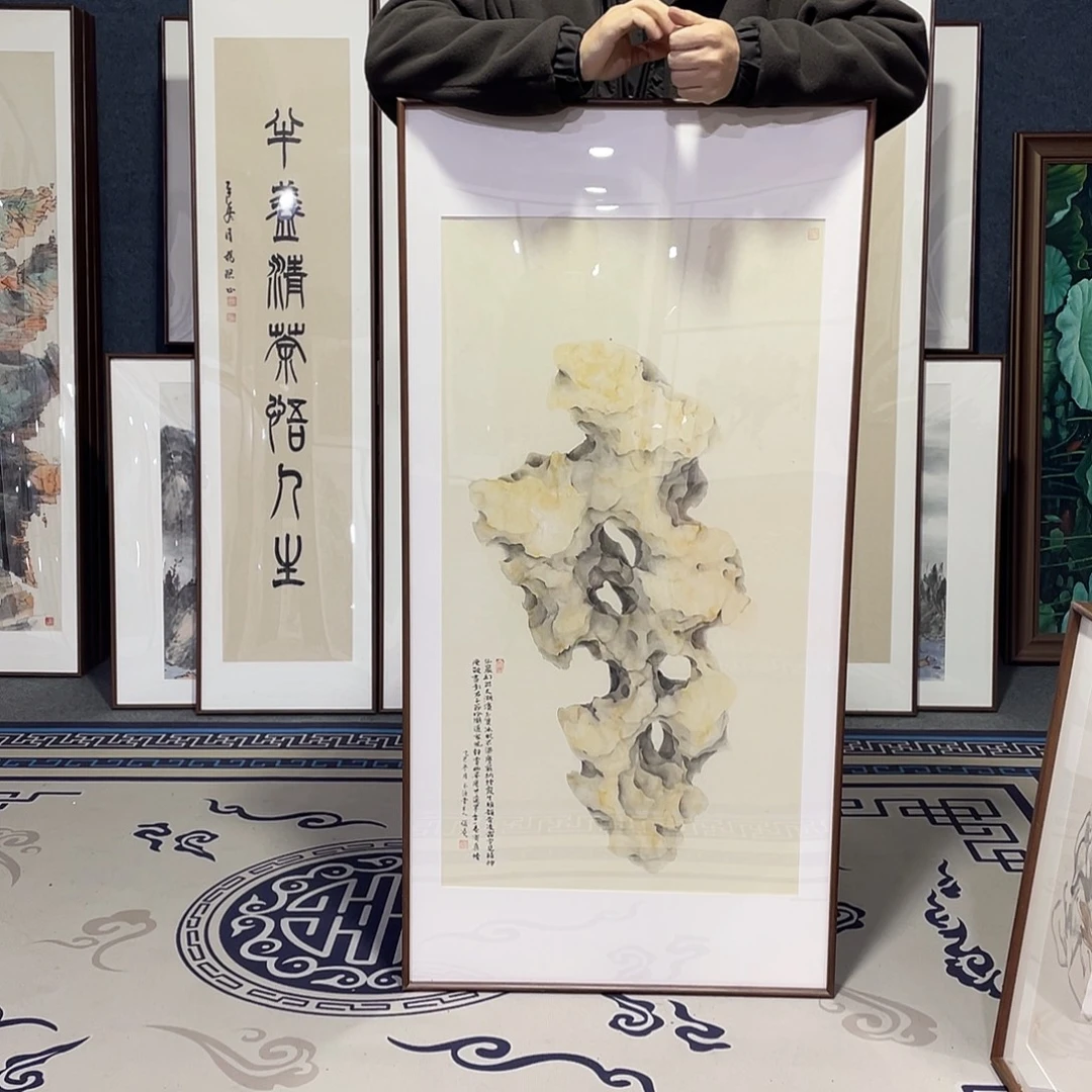 国画手绘画作品带框60/120