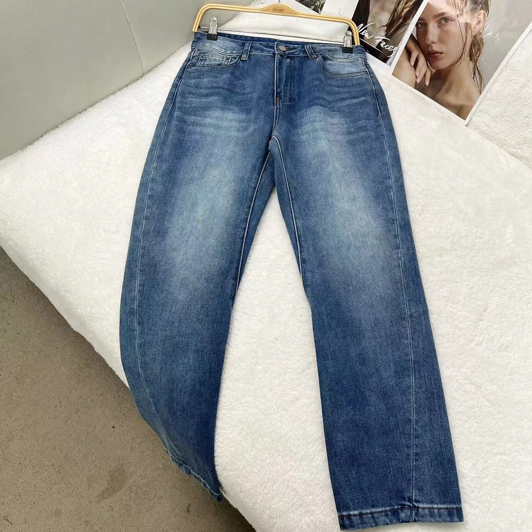 秋季新款百搭高级感牛仔裤 H1846