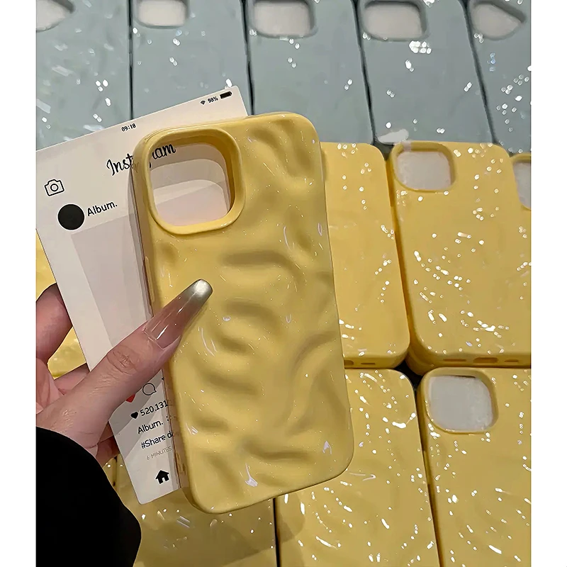 爆款多巴胺纯色适用苹果16promax手机壳iPhone15陨石纹13/14/12