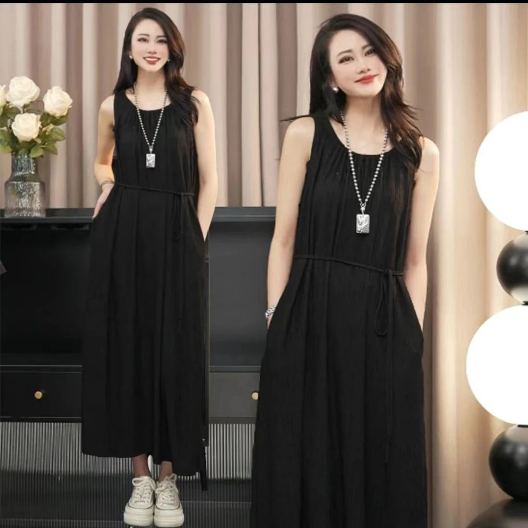 法式女神挂脖长款高级气质显瘦老钱痞帅炸街风女装女装松弛贵气