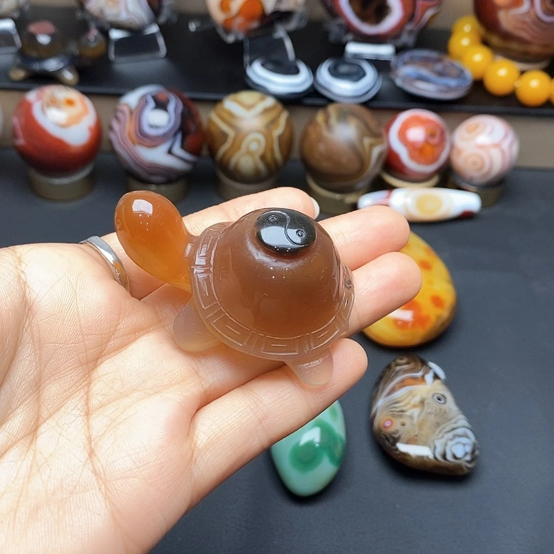 玛瑙/玉髓三毛未镶嵌叁*勾