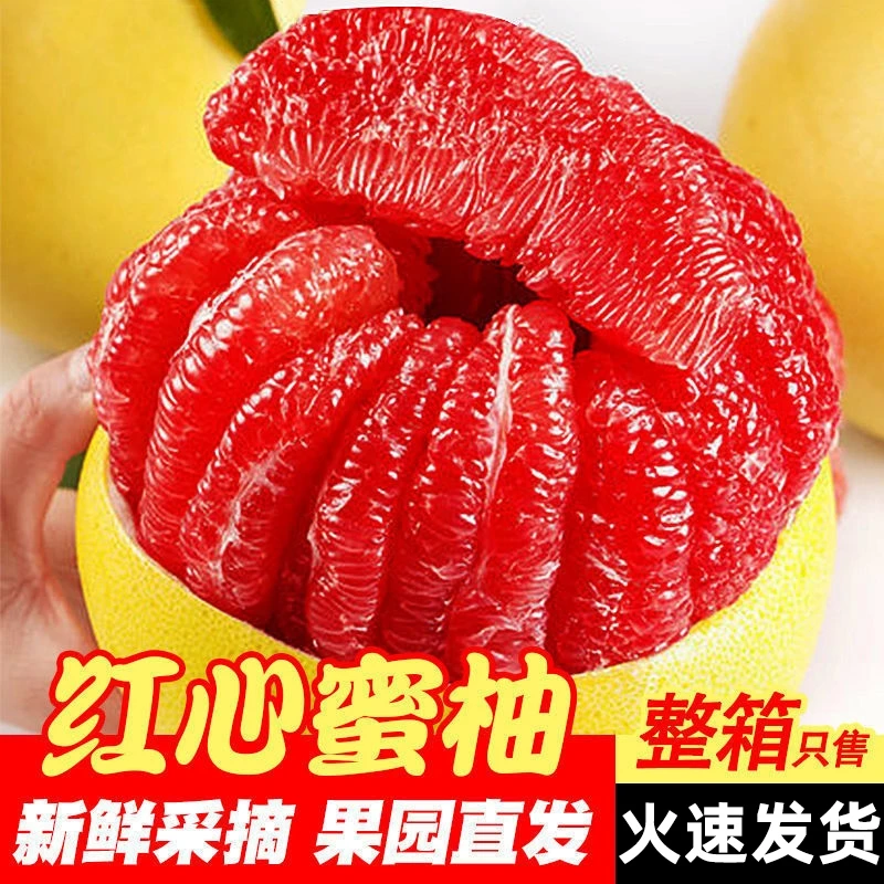 【头茬果】福建平和红心蜜柚柚子当季新鲜红肉柚子整箱9直发斤