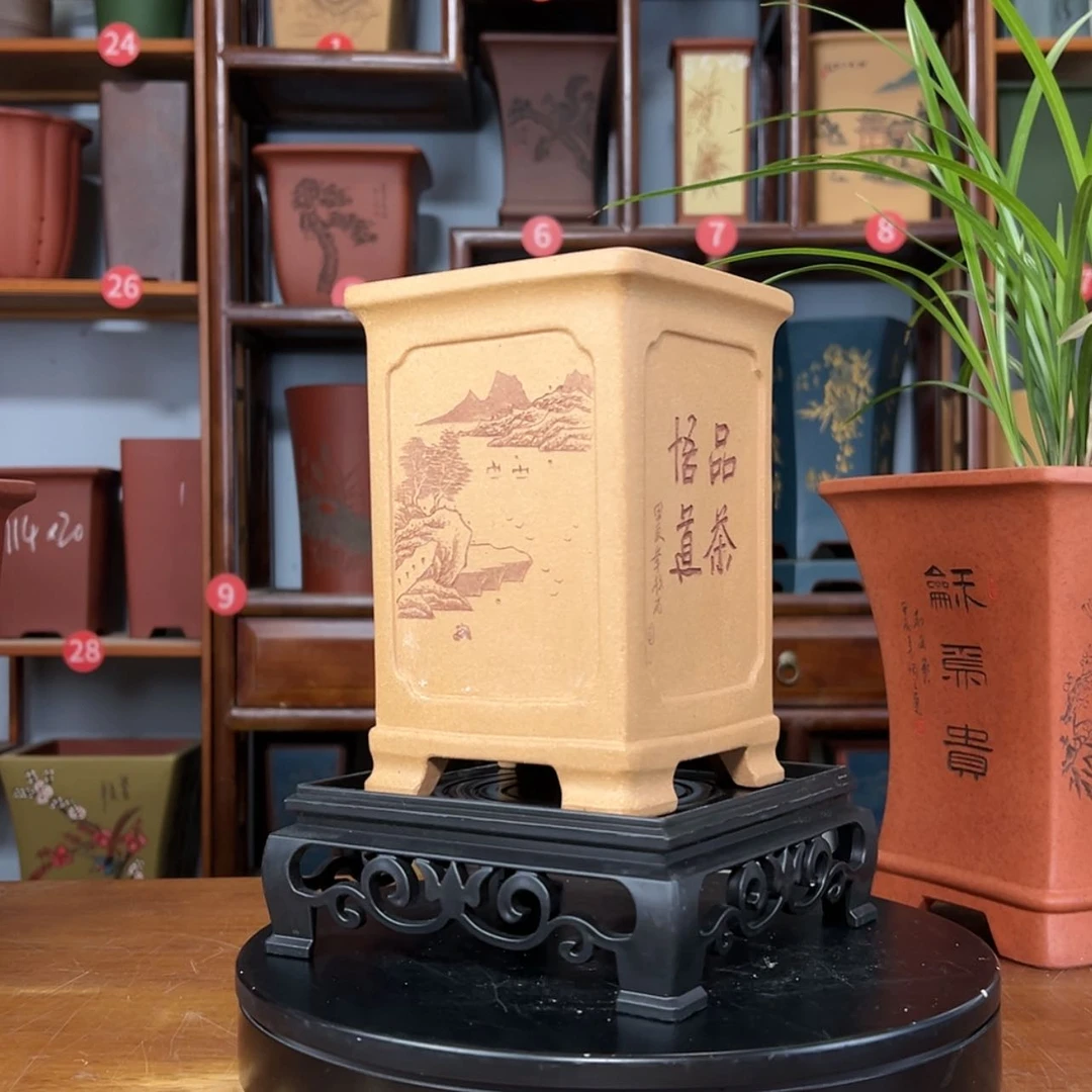 【闪购商品】紫砂花盆原****司周之夏精品紫砂花盆