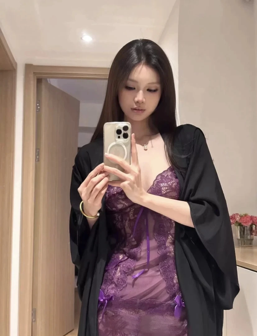 Twilight Cove*送礼物推荐情侣趣味性感内衣紫色战袍绑带背心睡裙