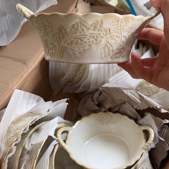 瓷片默认瑕疵商品双浮雕2个