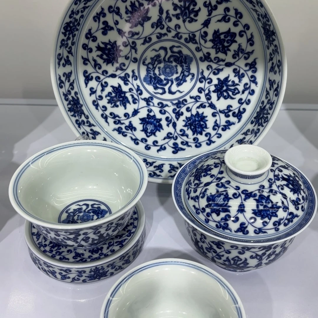 夜***色景德镇陶瓷五件套