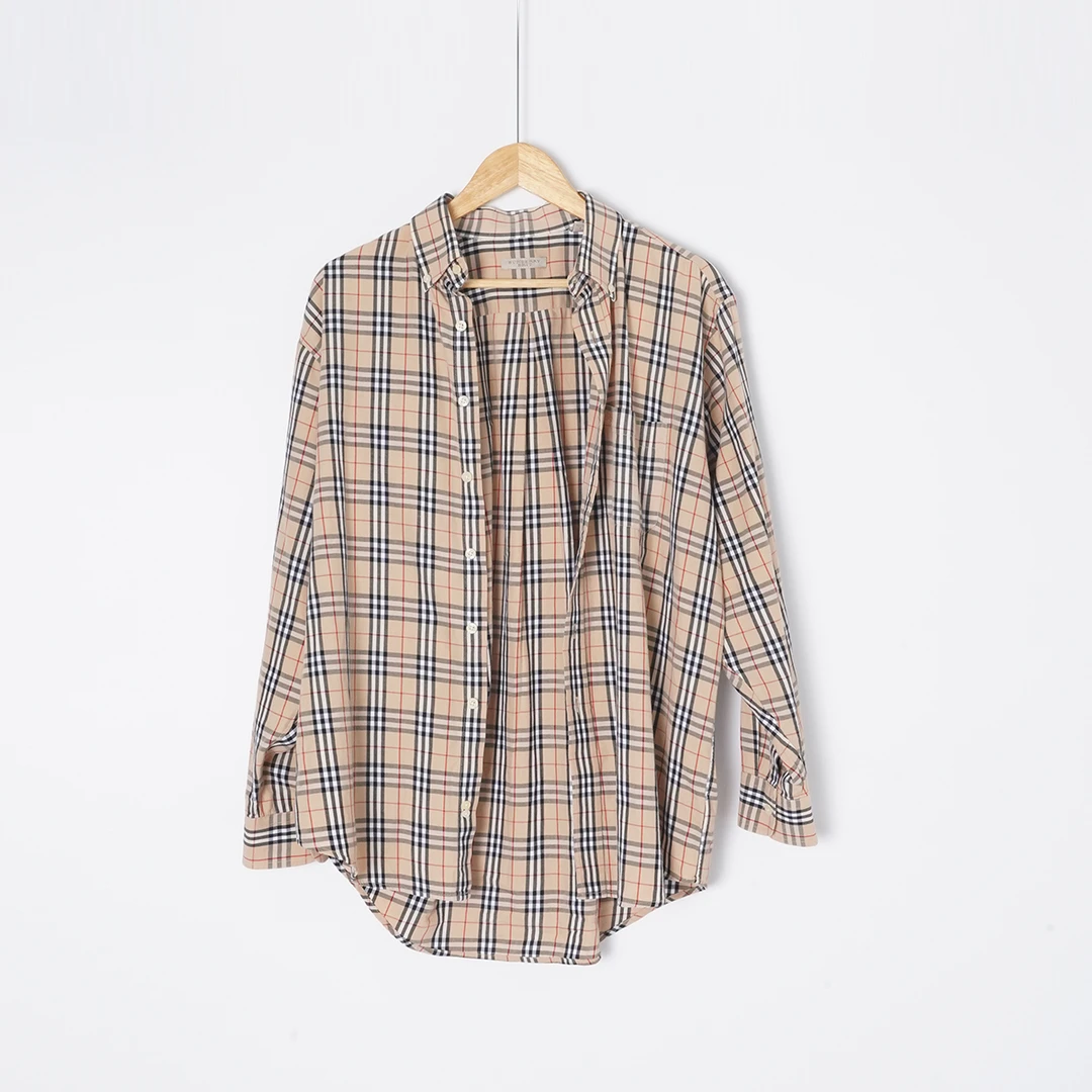 95新 BURBERRY/博柏利 棉/TH0608/衬衫/M码女装衬衣上衣时尚