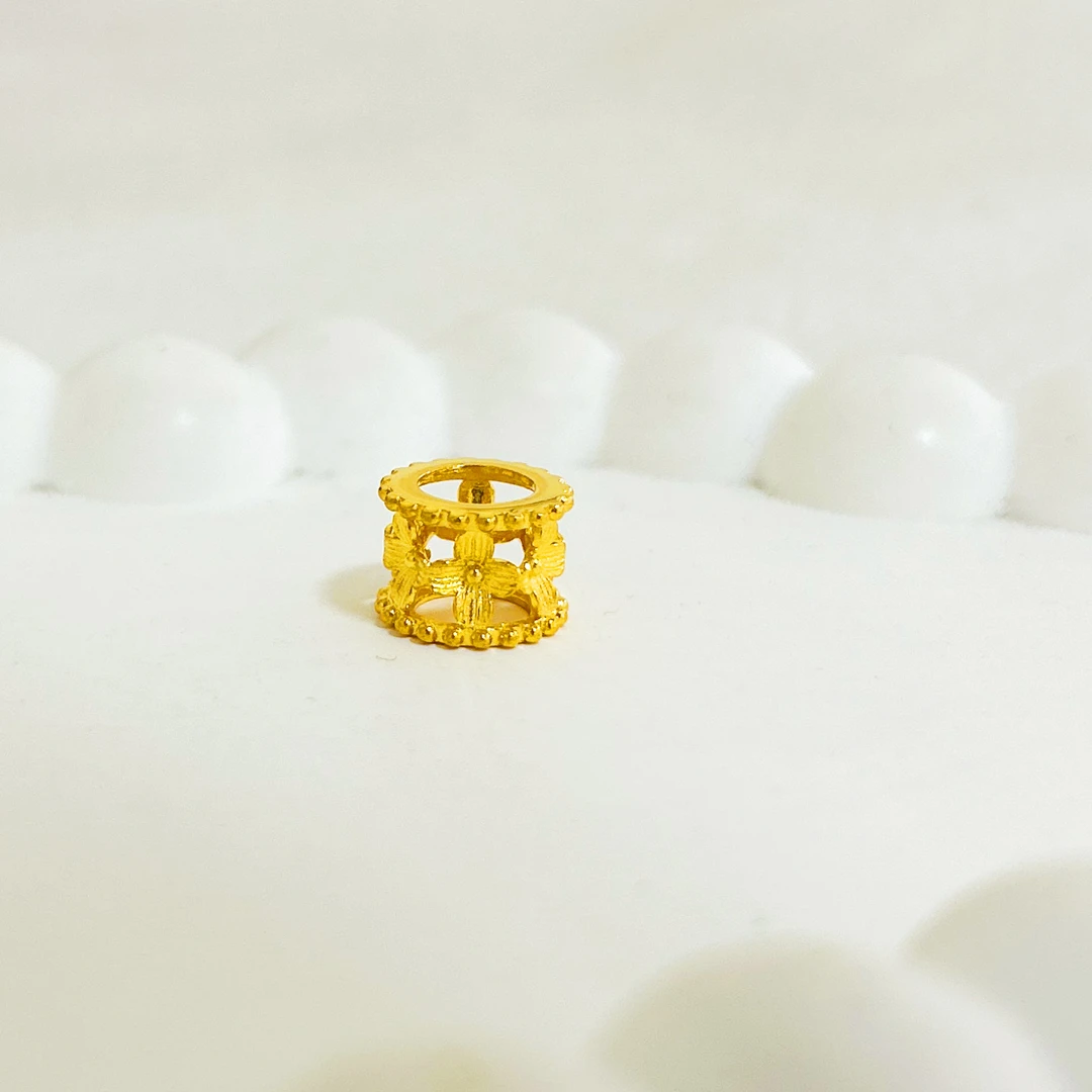 足金999 四叶花小蛮腰吊坠 5G工艺黄金 按克卖 A2