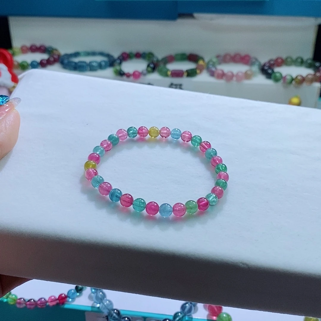 碧玺手链未镶嵌5.7mm左右