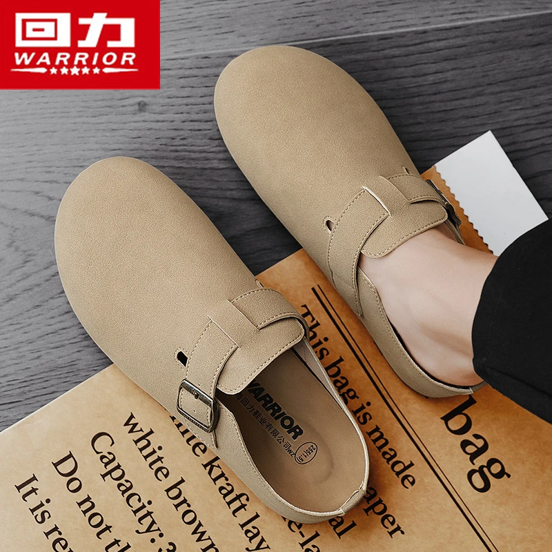 回力勃肯鞋男鞋2025秋季爆款软底套脚包头沙滩鞋青少年踩屎感潮鞋