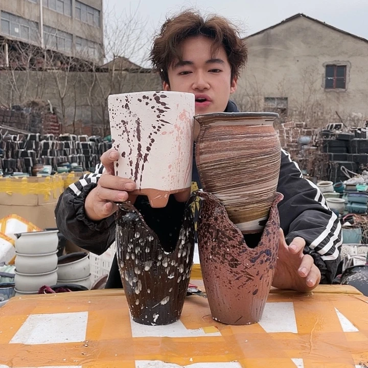 红陶宜兴紫砂花盆