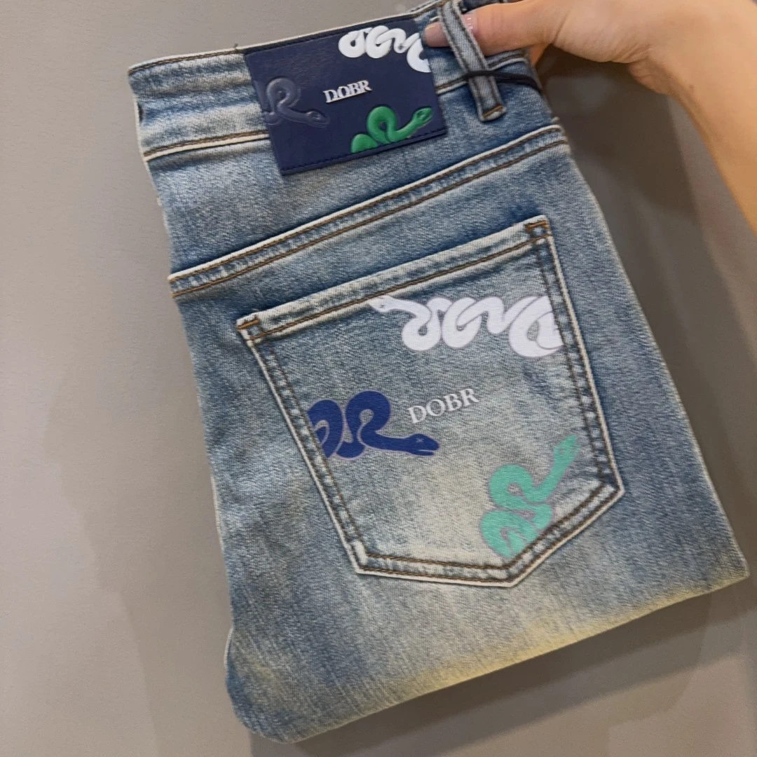 【秋冬男装】欧货美式高街经典百搭修身小直筒牛仔裤-6558