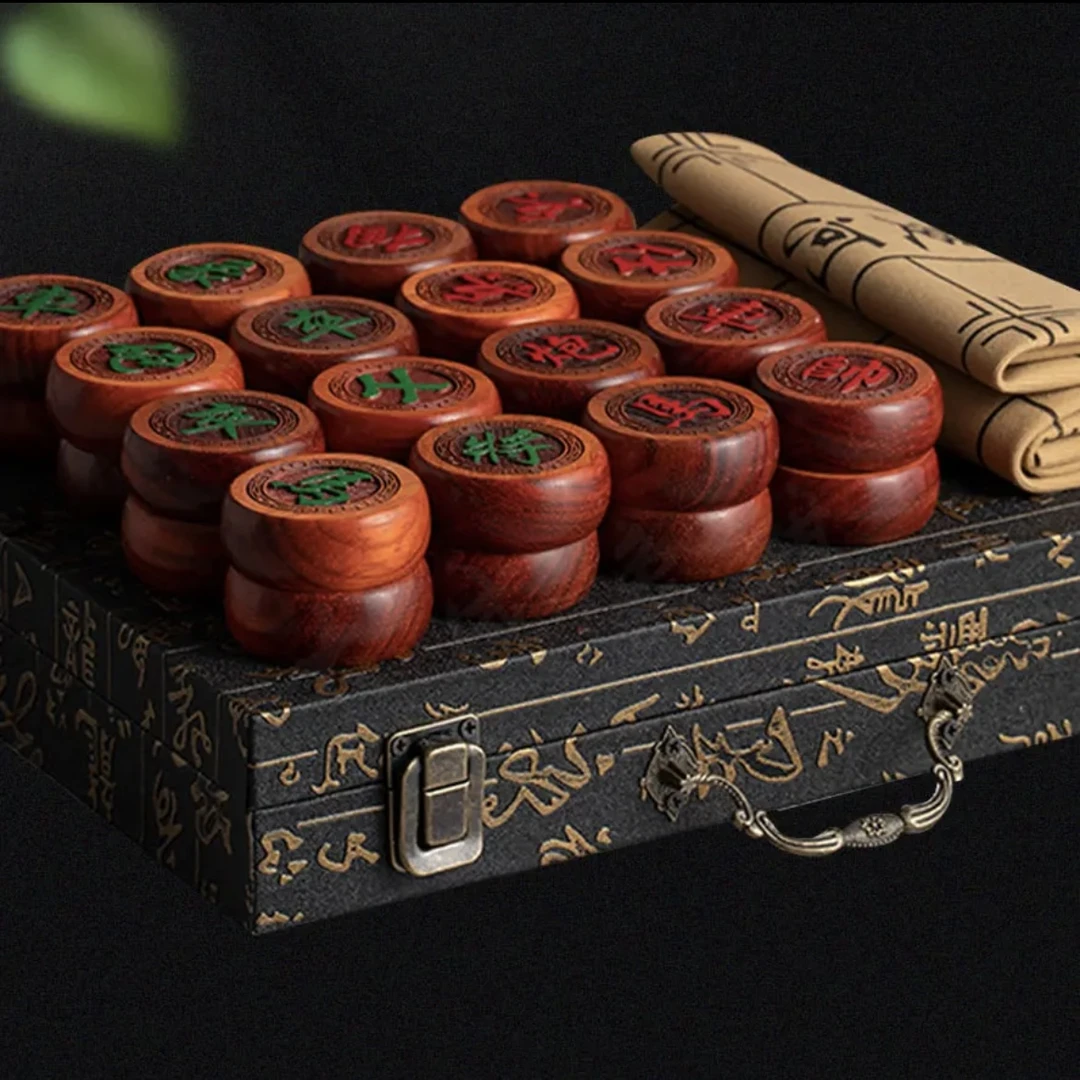 高档实木中国象棋红花梨黑檀木适合成人送礼收藏终身包补子