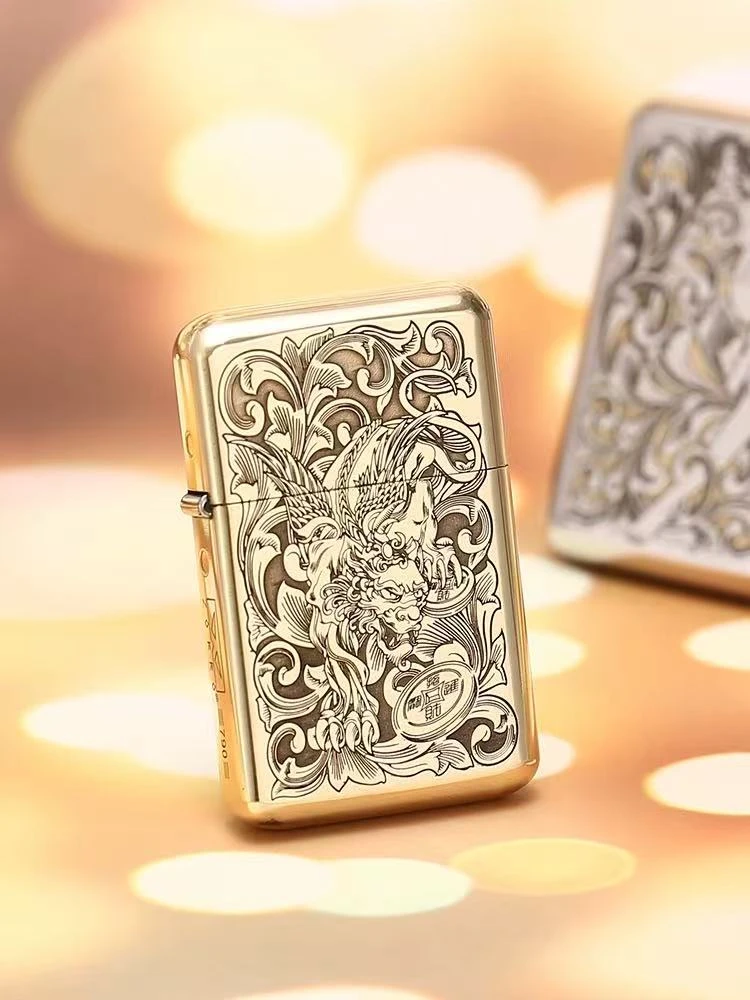 【清】ZORRO/佐罗 790三代机原铜财色双收防风煤油打火机男士 D0405