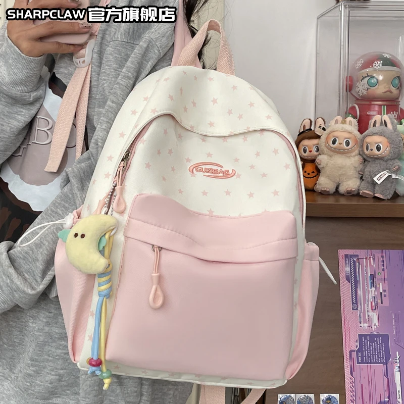 日系ins小清新甜美少女可爱中学生书包时尚背包旅游轻便双肩包