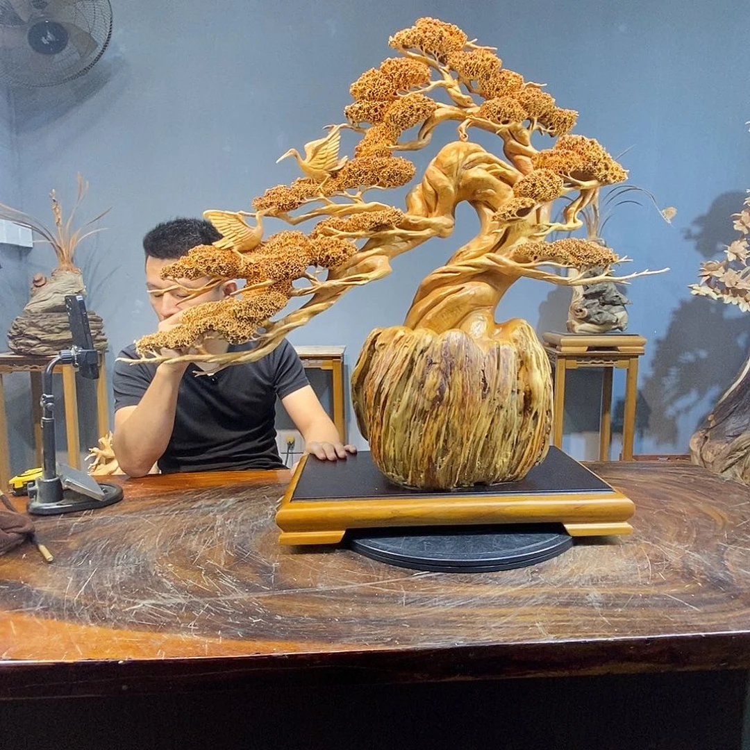 李****柏木木雕工艺品摆件