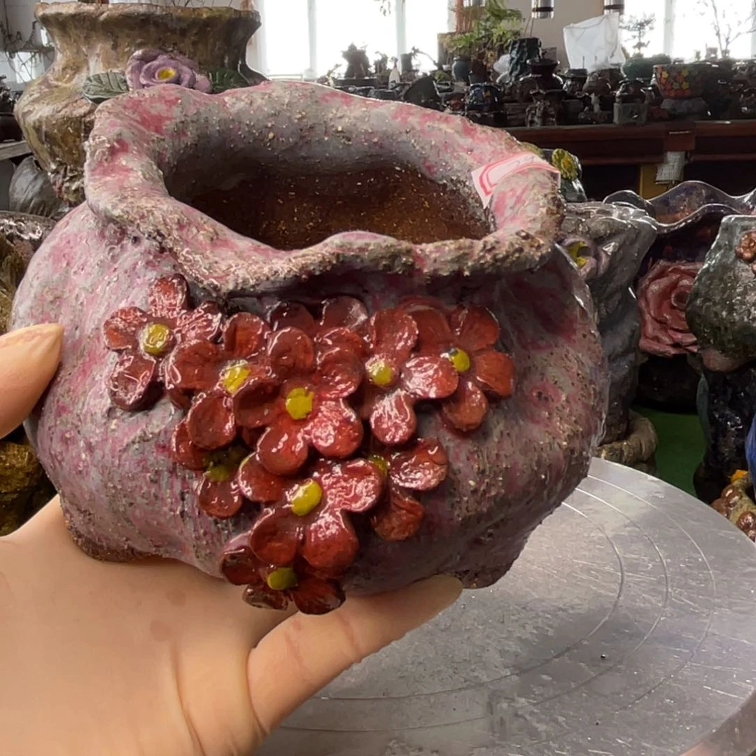 红陶艳*?粗砂陶瓷花盆