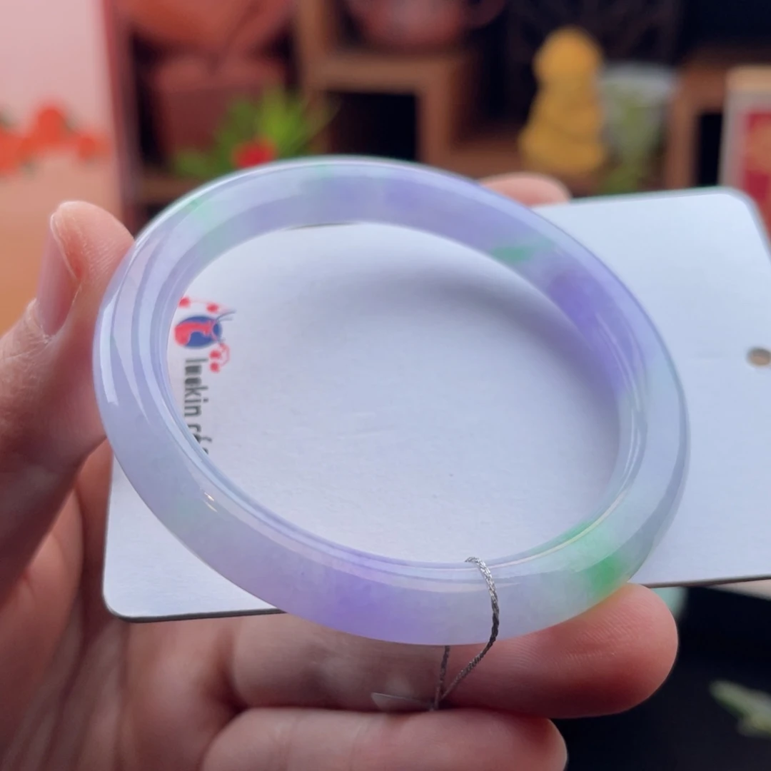 未镶嵌手镯（圆镯）翡翠冰春彩