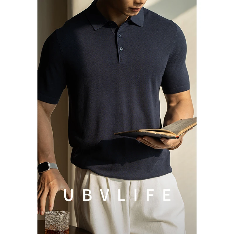 莱赛尔桑蚕丝翻领短袖POLO衫男2025夏季新款珠地针织透气T恤上衣