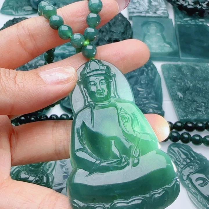翡翠未镶嵌颈饰多样性发货天然A货翡翠