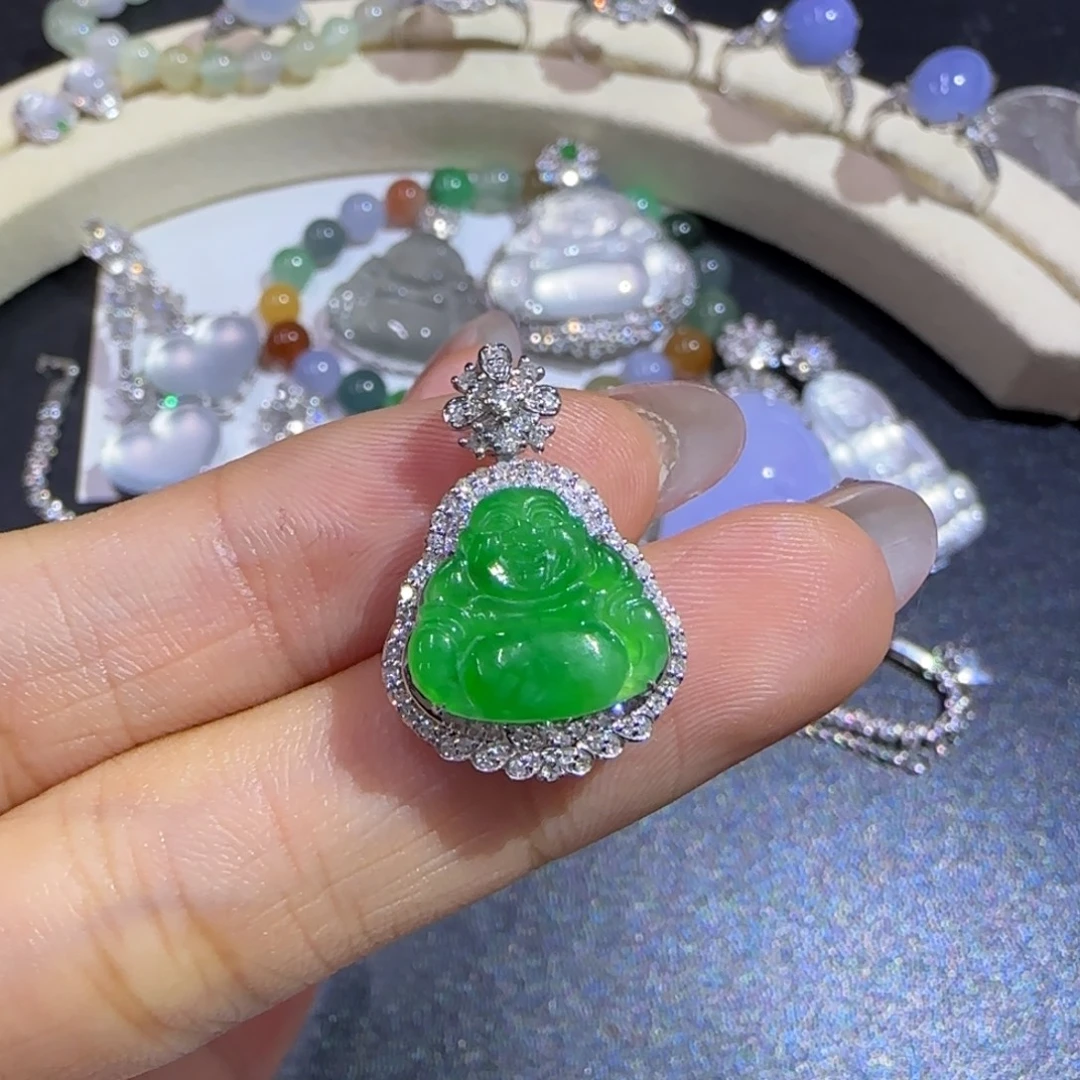 翡翠18K金镶嵌颈饰精品