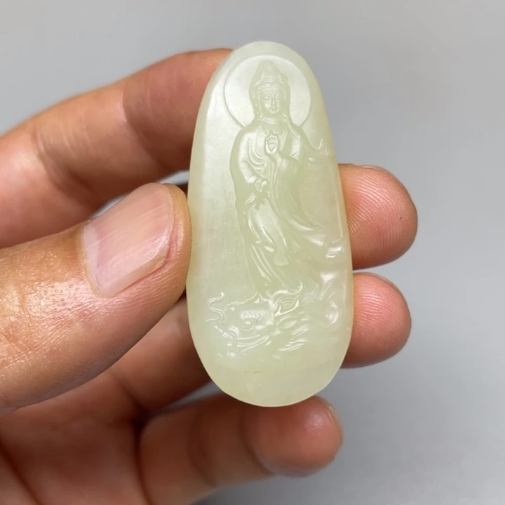 和田玉未镶嵌吊坠(不含链)—*