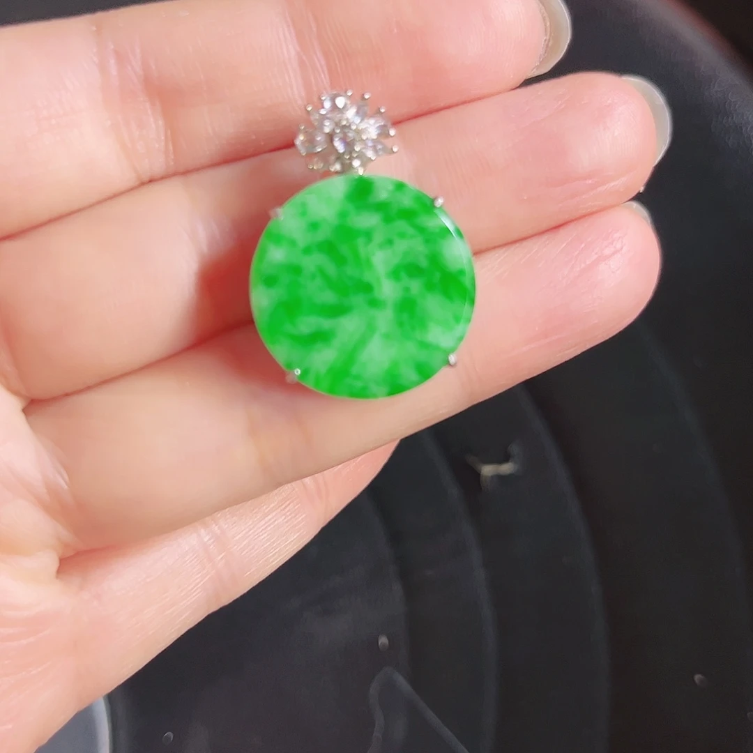 翡翠银S925镶嵌颈饰