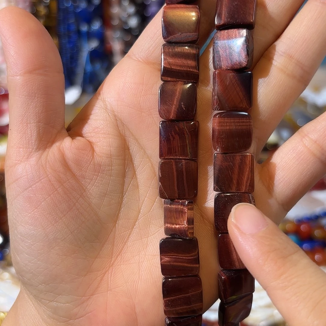 玛瑙/玉髓合金珠宝半成品红虎眼一条卡12