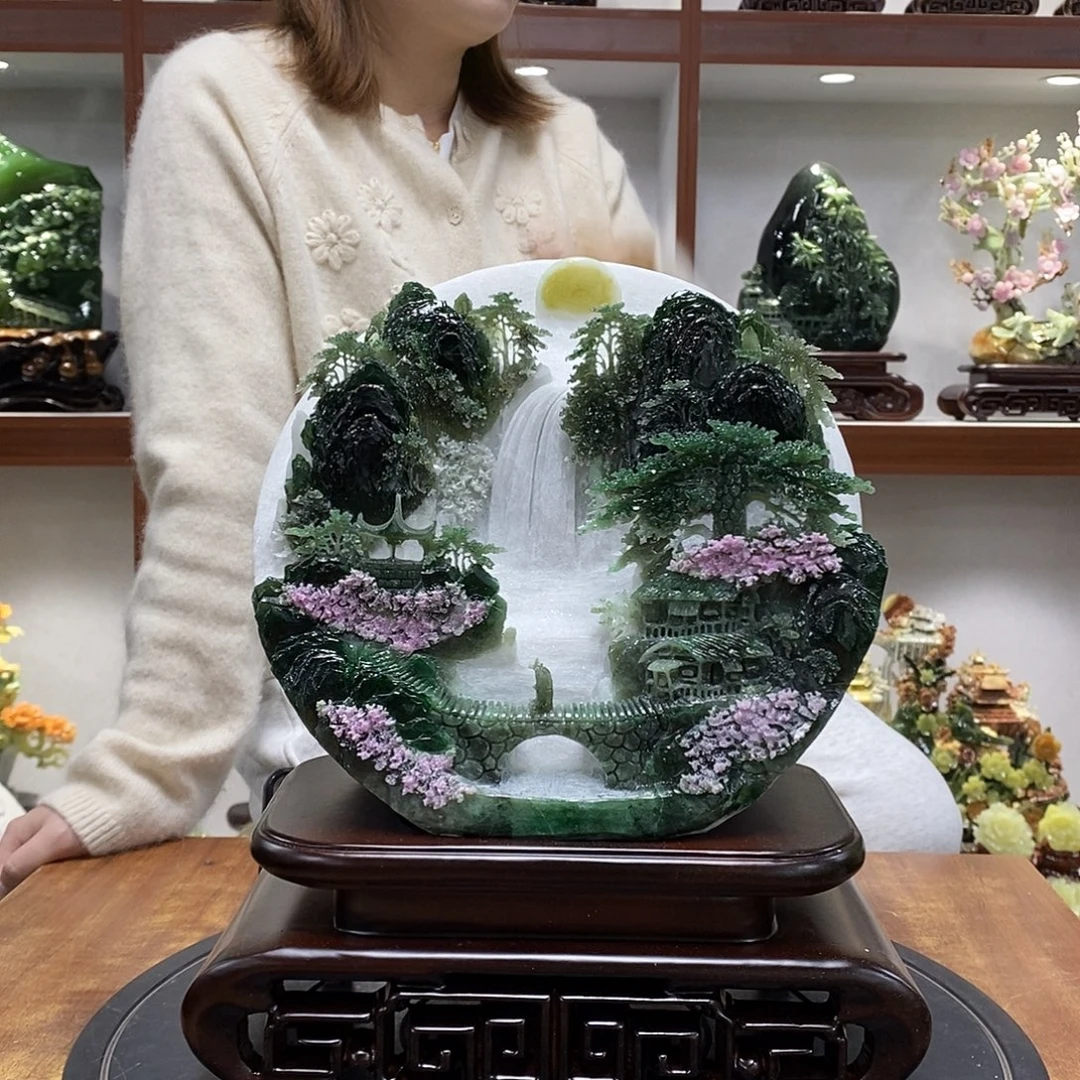 宸***熙玉山水摆件 玄关摆件
