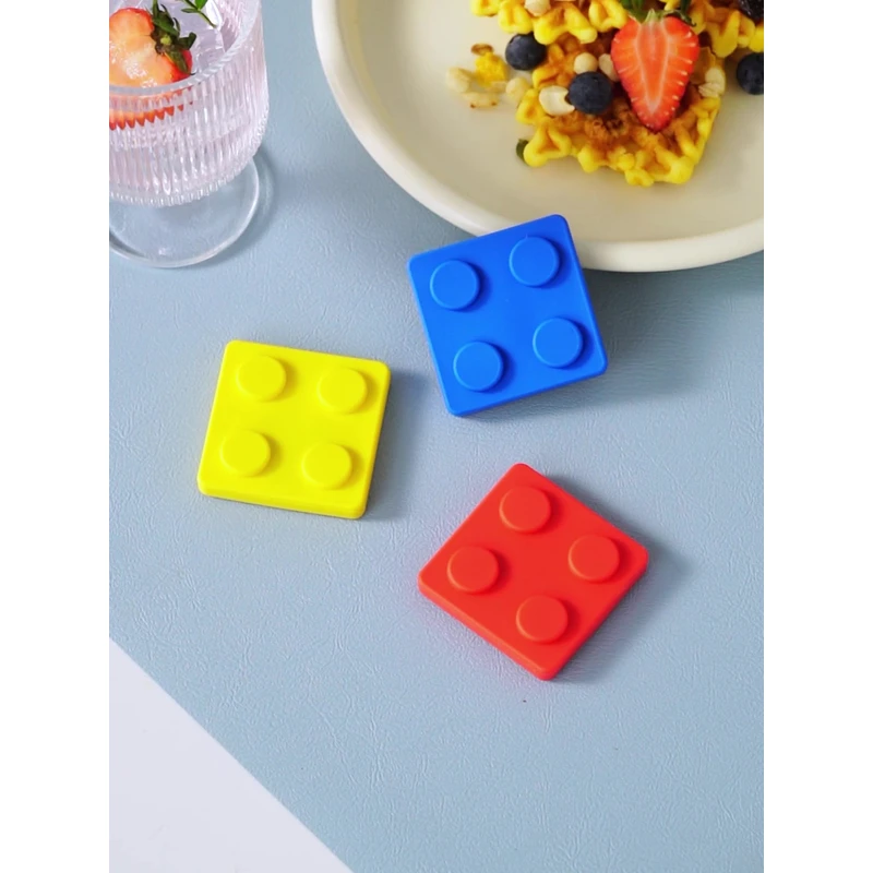 ININHOME卡通软胶积木冰箱贴开瓶器啤酒起磁性装饰多功能磁贴KJH