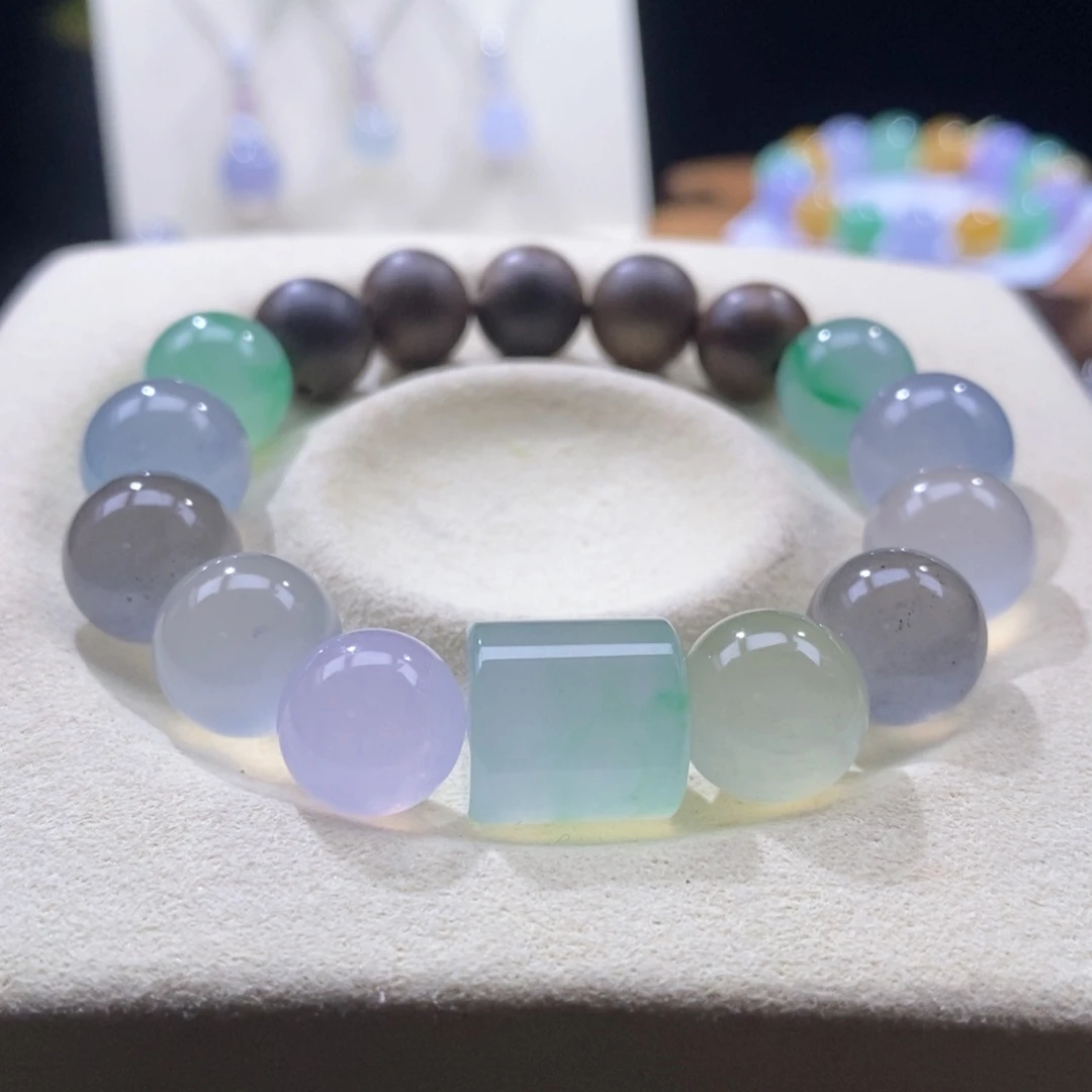 翡翠未镶嵌颈饰翡翠清冷风系列手串