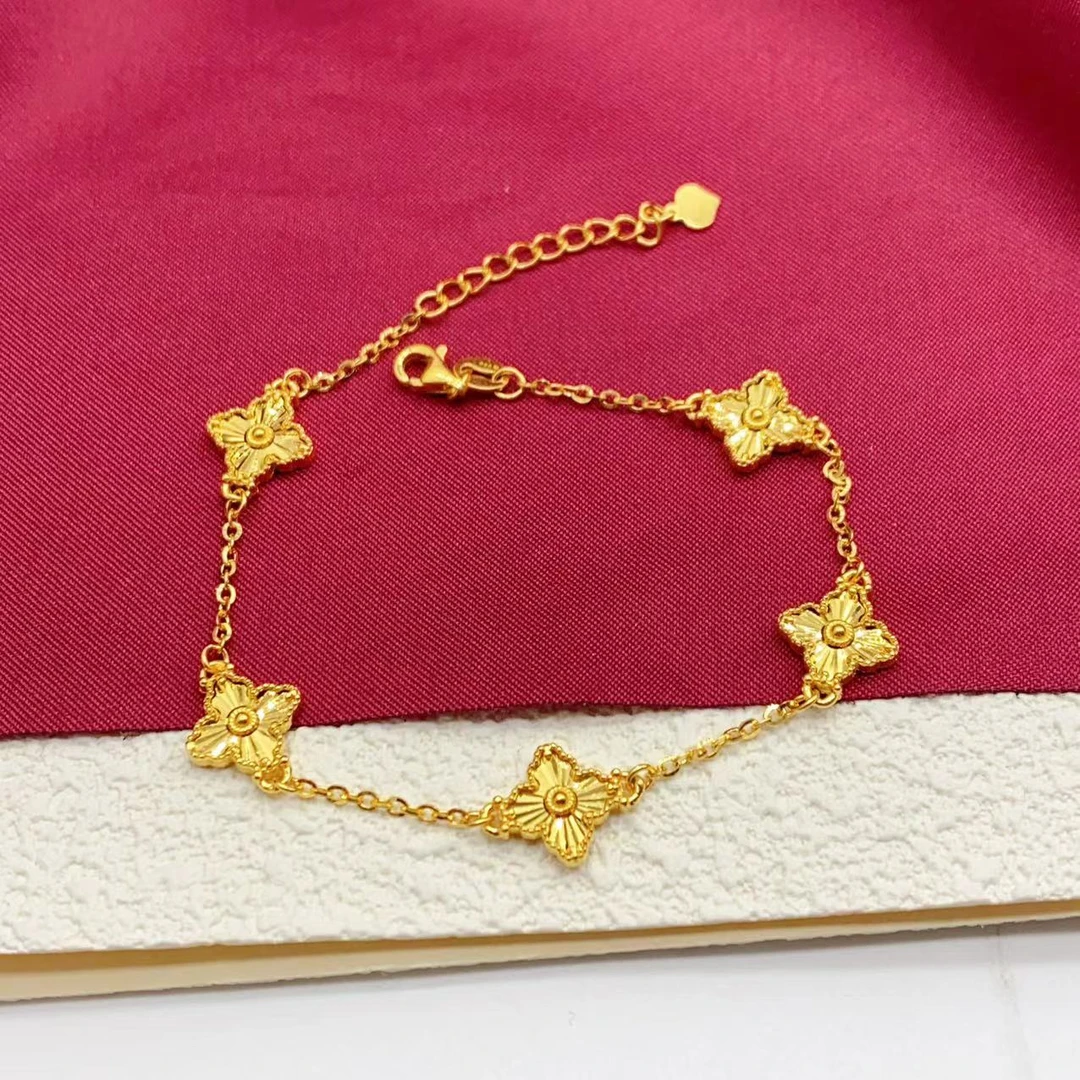 【木韵阁】足金999 5G黄金四叶草手链时尚百搭精致 7.65