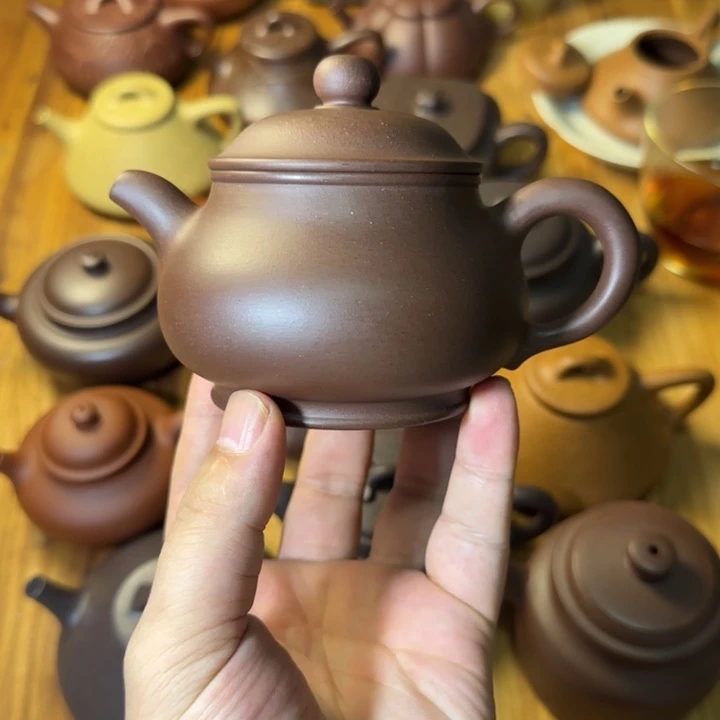 紫砂茶壶全手工潘壶