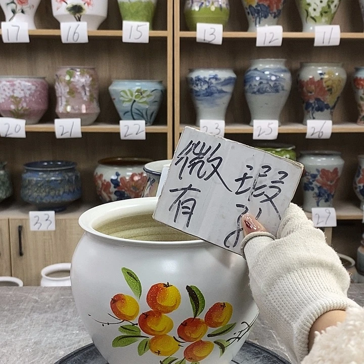 缸3xc景德镇陶瓷花盆