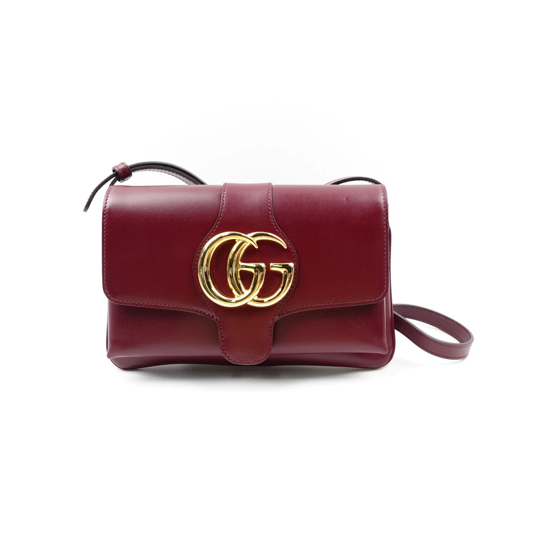 95新 GUCCI/古驰 枣红色单肩包H_ZYWK0036