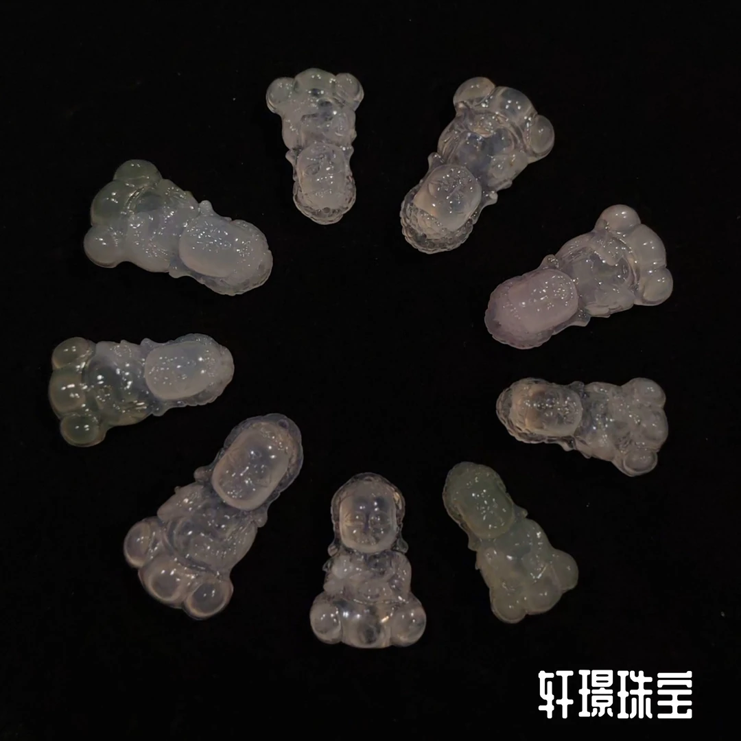 【轩璟】天然A货缅甸翡翠宝宝佛/多样性发其一