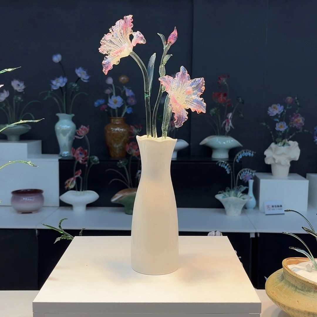 琉璃手工艺品炫彩百合06