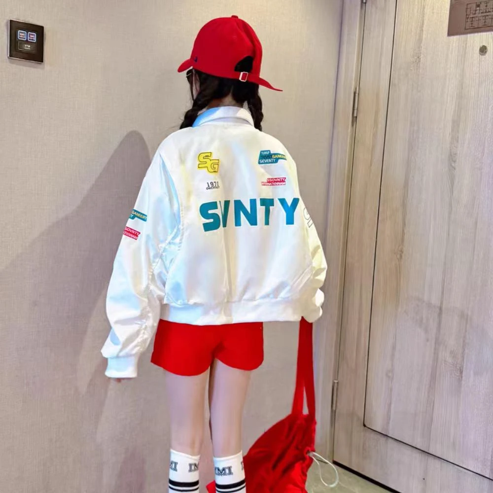 【现货】童装女童爆款外套2025春秋新款儿童洋气棒球服休闲冲锋衣
