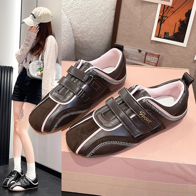 德训鞋女舒适魔术贴镂空运动玛丽珍鞋女夏款百搭休闲鞋时尚夏季