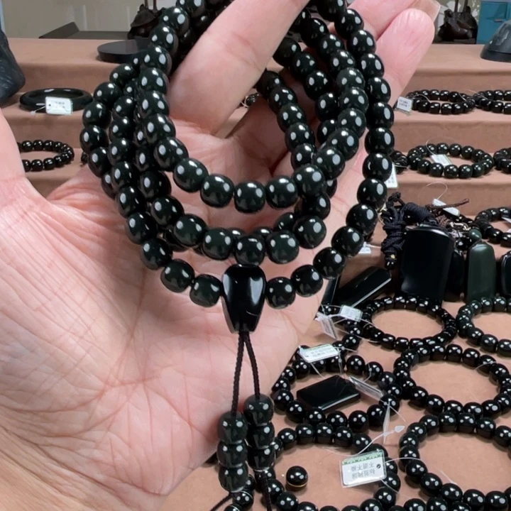 三***桑和田玉未镶嵌手链