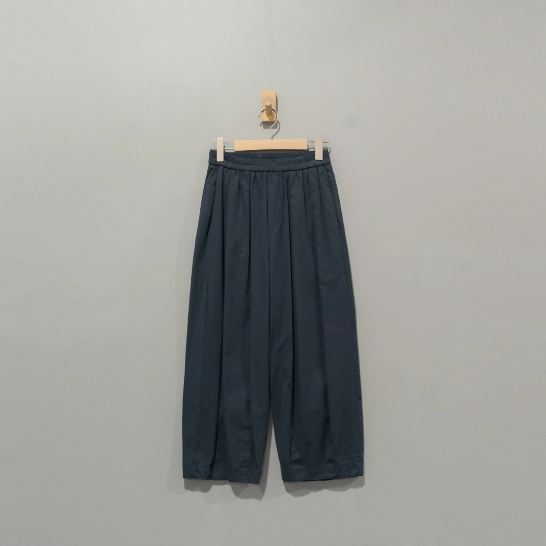 029054文艺棉复古简约夏季宽松松紧腰七分香蕉裤 裤长85 臀围124