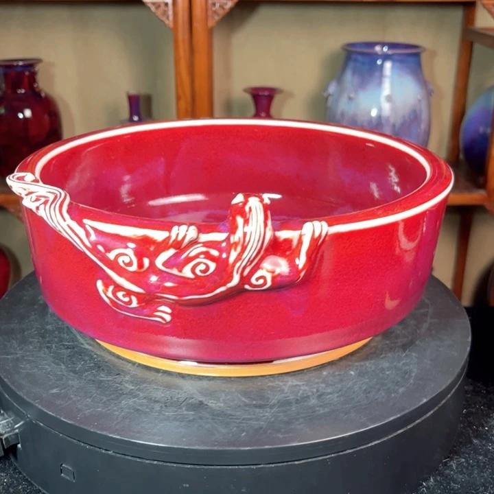 瓷片钧瓷手工艺品杯子