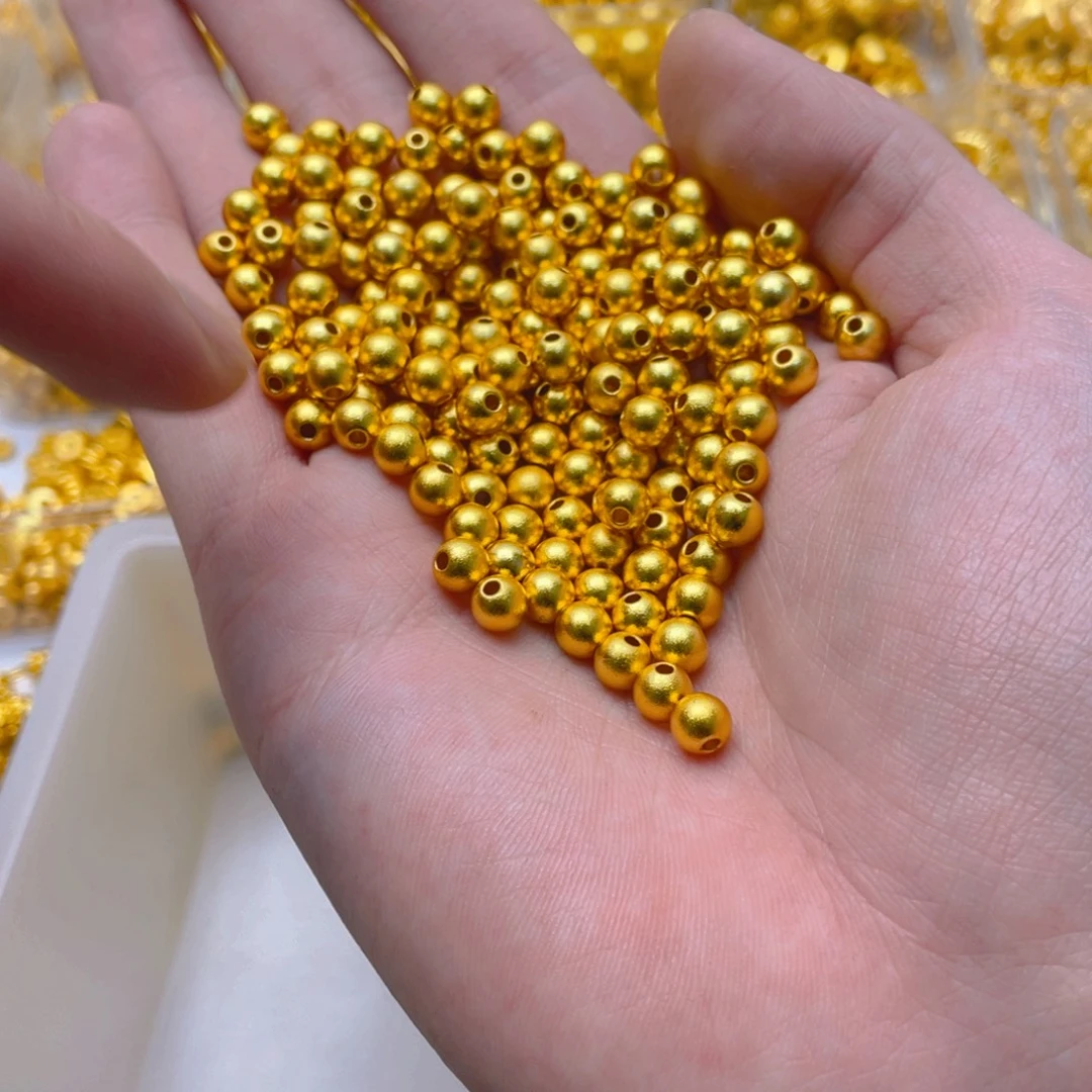 锆石铜合金高货古法珠6mm50颗