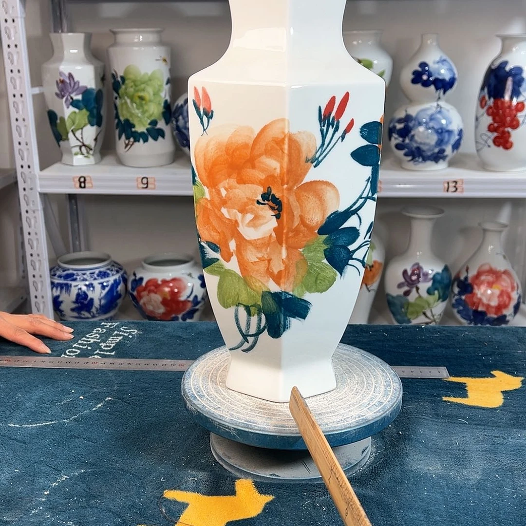 摆件景德镇陶瓷6黄牡