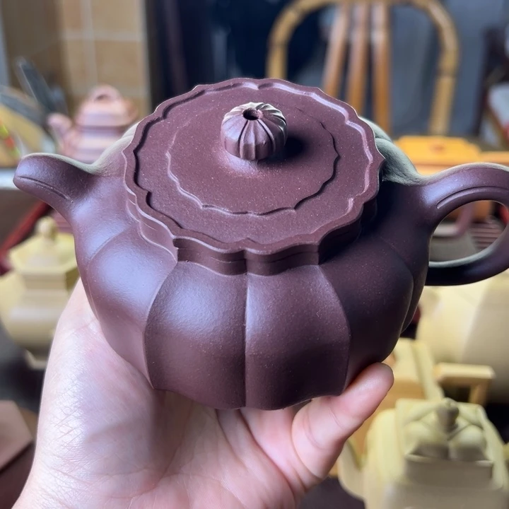 紫砂茶壶紫泥宝凌微瑕